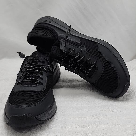 CLARKS NEW-DAVIS LOW TOP MENS ■SIZE 8■COLORWAY COMBI BLACK CANVAS ELASTIC-LACES - Picture 12 of 16